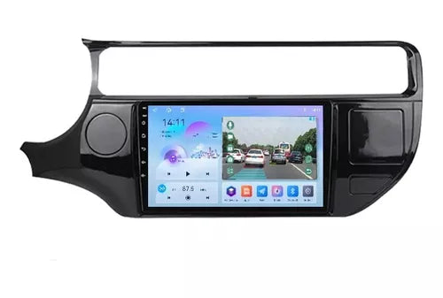 Autoradio + Consola para KIA Rio 2016 (9 Pulgadas, Color Negro)