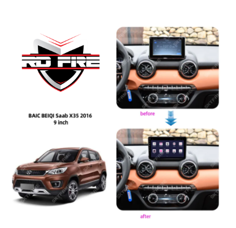 Autoradio + Consola para BAIC SENOVA X35/ Q35 2015-2018 (9 Pulgadas)