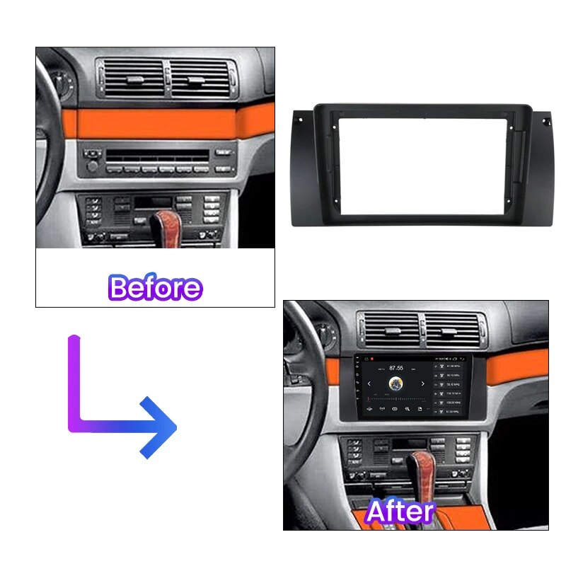 Autoradio + Consola para BMW X5 (E53) 1999-2006 (9 Pulgadas)