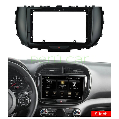 Autoradio + Consola para KIA Soul 2019 (9 Pulgadas, Color Negro)