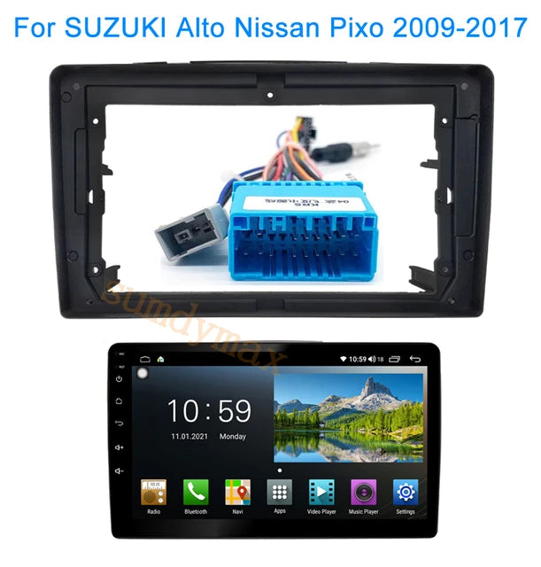 Autoradio + Consola para Suzuki Alto/ Nissan Pixo 2009 (9 Pulgadas)