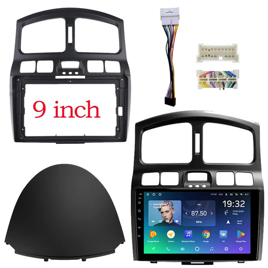 Autoradio + Consola para Hyundai Santa Fe 2000-2006 / Hawtai Santa Fe 2006-2015 (9 Pulgadas)