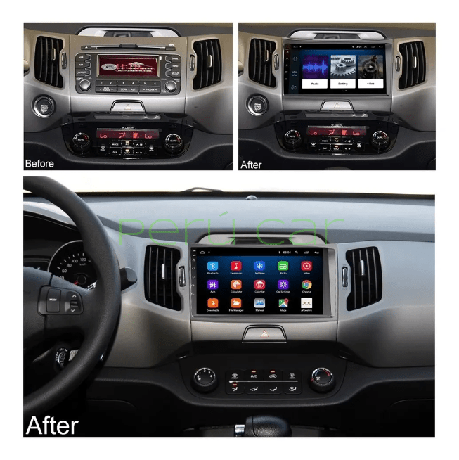 Autoradio + Consola para KIA Sportage 2010 (9 Pulgadas)