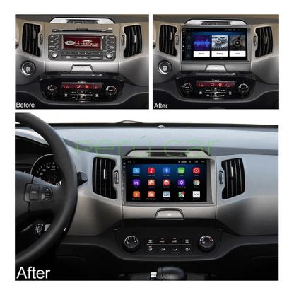 Autoradio + Consola para KIA Sportage 2010 (9 Pulgadas)