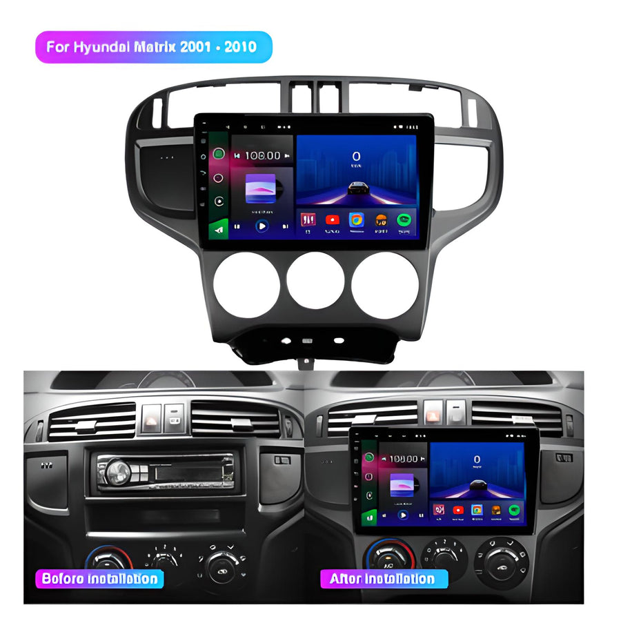 Autoradio + Consola para Hyundai Matrix 2001-2010 (9 Pulgadas, LHD)