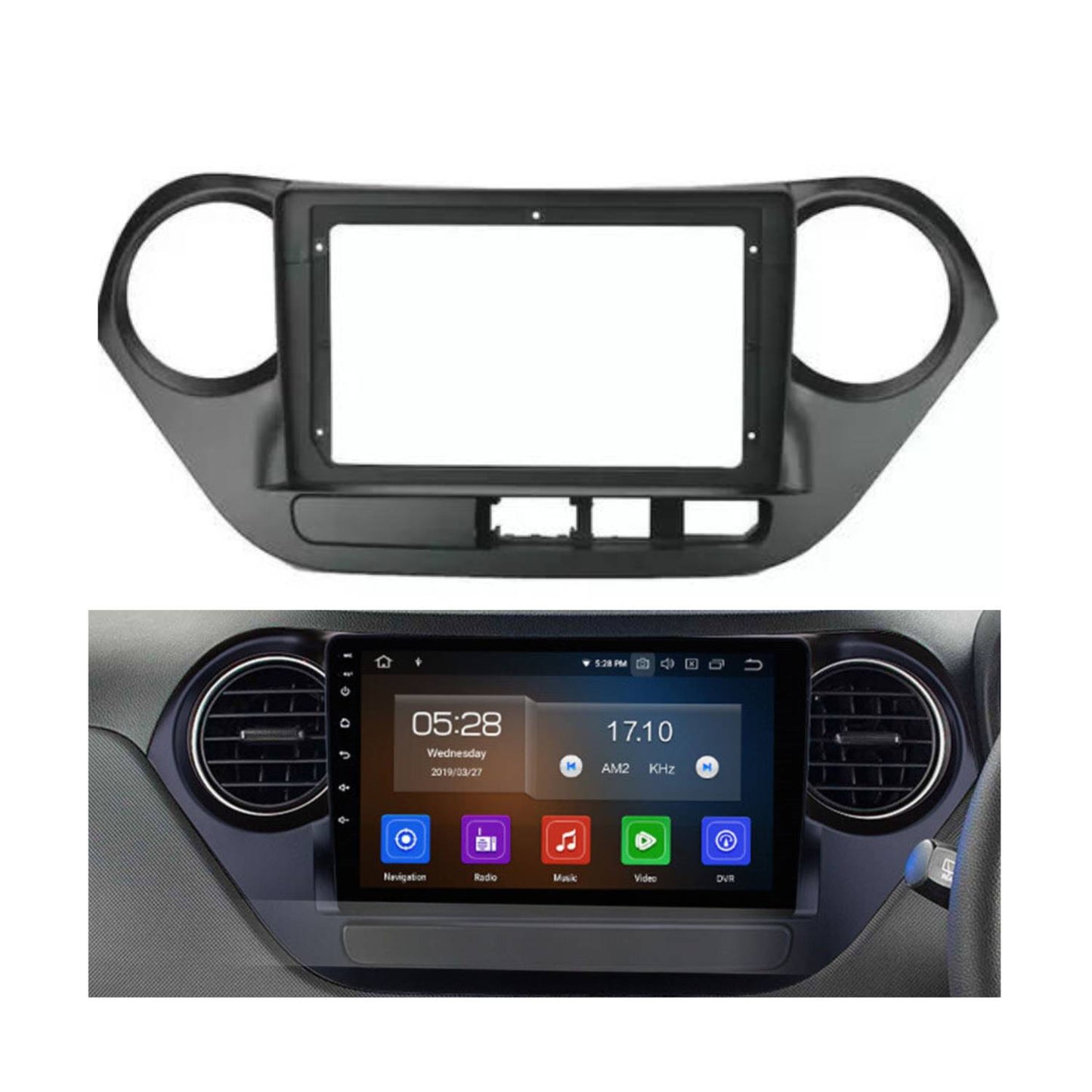 Autoradio + Consola para Hyundai I-10 2014 (9 Pulgadas, LHD, de Alta Gama)