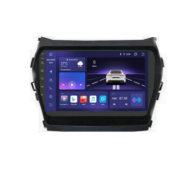 Autoradio + Consola para Hyundai Santafe / IX45 2012 (9 Pulgadas)