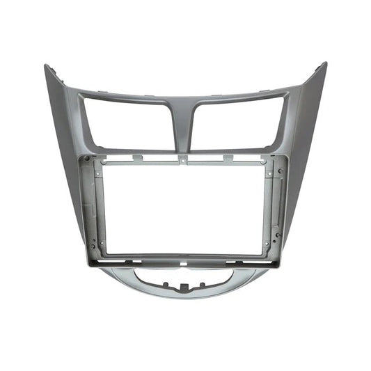 Consola para Hyundai Verna 2010-2014 (9 Pulgadas, con Aire Acondicionado Automático, Color Plata)