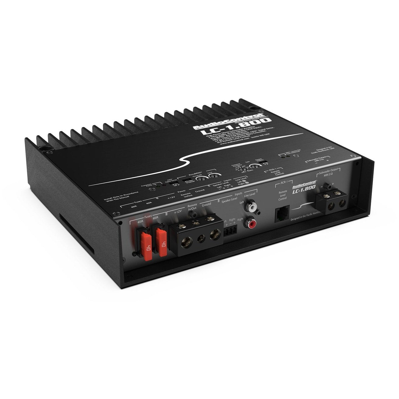 AudioControl High Power Subwoofer Amplifier with AccuBASS Black 12 V