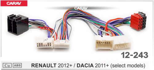 12-243 CABLE PARA AUTORADIO CARAV: RENAULT 2012+ / DACIA 2011+