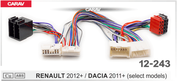CABLE PARA AUTORADIO CARAV: RENAULT 2012+ / DACIA 2011+