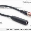 Extension de Antena Carav Universal 20cm - DIN(F) - DIN (M)