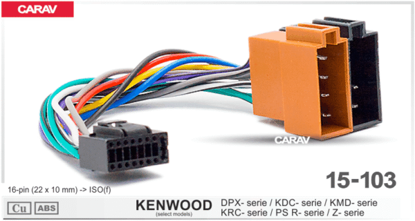 CABLE PARA AUTORADIO CARAV: KENWOOD DPX