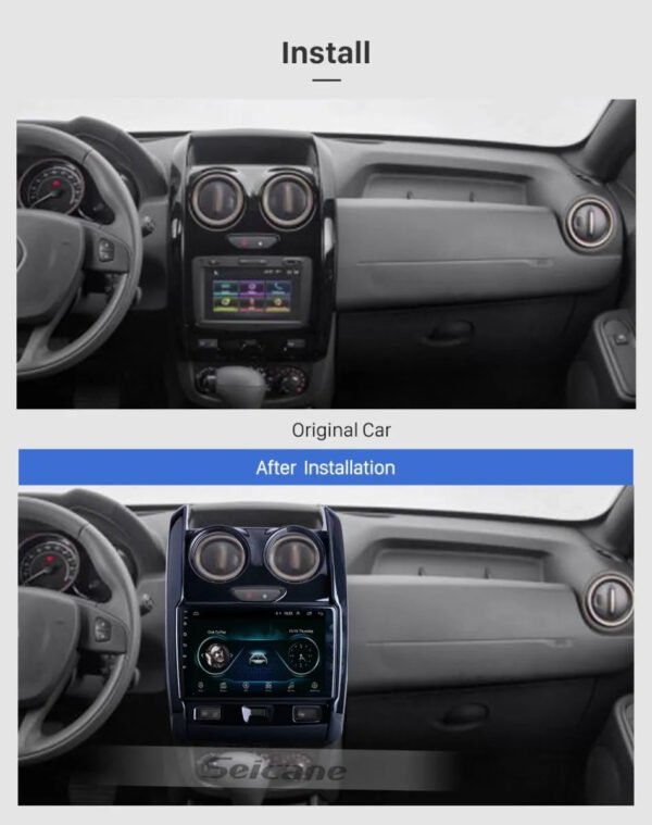 Consola para Renault Duster 2015+ (9 Pulgadas, Negro)