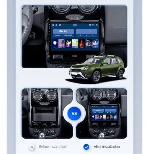 Consola para Renault Duster 2015+ (9 Pulgadas, Negro)