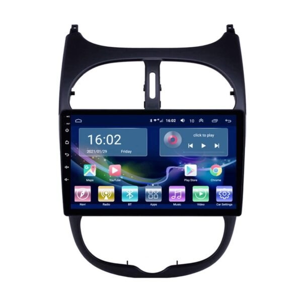 51gSn7nC7kL Autoradio + Consola para Peugeot 206 2002-2010 (9 Pulgadas)