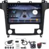 Autoradio + Consola para Ford S-Max 2007-2008 (9 Pulgadas, Semiautomático)
