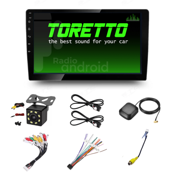9 Autoradio Android 9" Toretto (2+32GB) CARPLAY + DUAL CAMERA