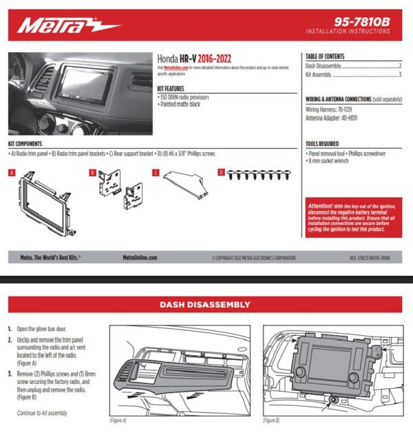 Consola METRA - HONDA HRV