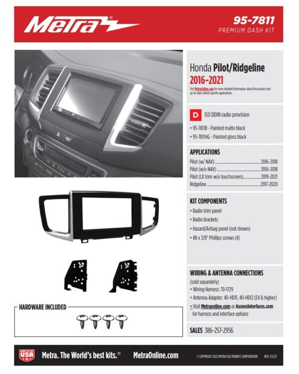 Consola METRA - HONDA PILOT