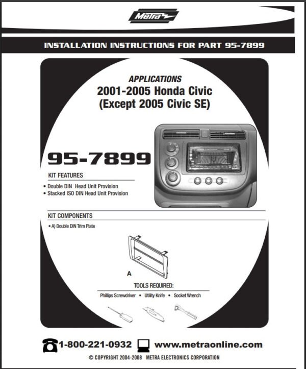 Consola METRA - Honda Civic