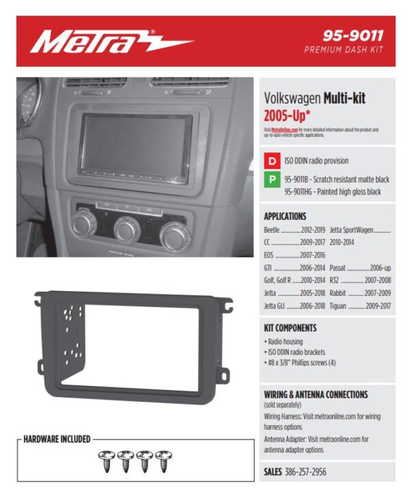 Consola METRA - VOLKSWAGEN MULTI -KIT UP