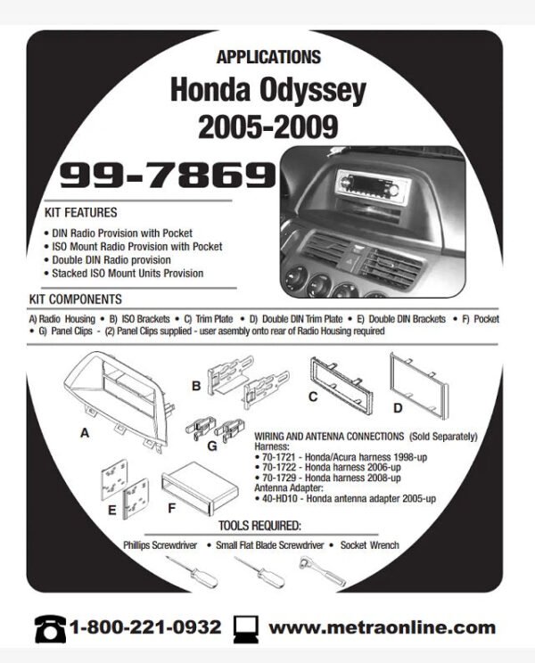 Consola METRA - HONDA ODYSSEY