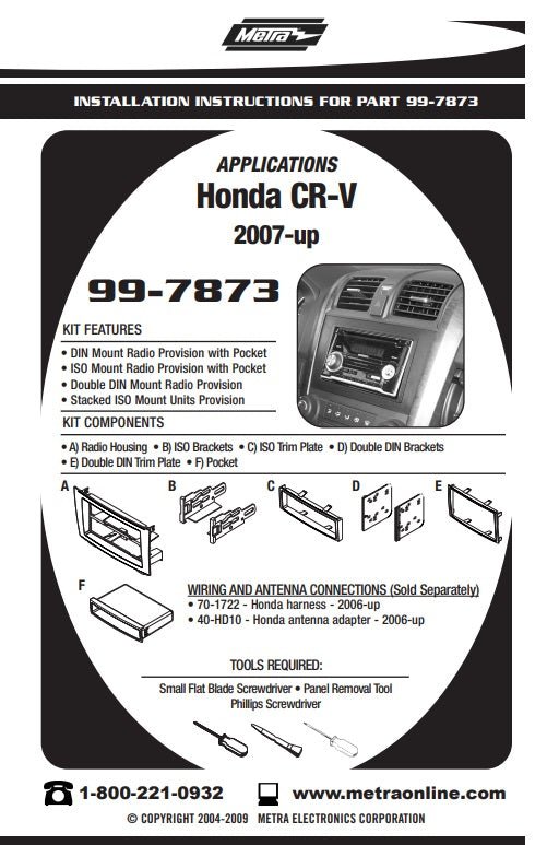 Consola METRA - Honda CRV