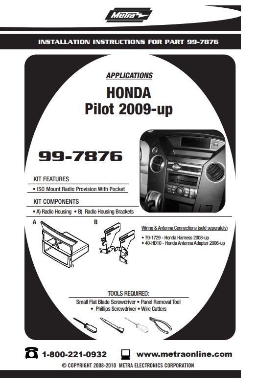 Consola METRA - HONDA PILOT