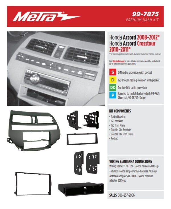 Consola METRA - Honda Accord