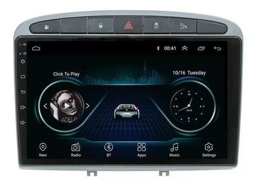 D_NQ_NP_879413-MPE49288732572_032022-O Autoradio + Consola para Peugeot 308/ 408 2007-2013 (9 Pulgadas, Gris)
