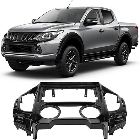 Consola para Mitsubishi Triton 2015 (9 pulgadas, AC manual, negro UV)