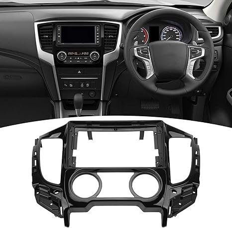 Consola para Mitsubishi Triton 2015 (9 pulgadas, AC manual, negro UV)