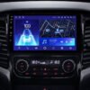 Consola para Mitsubishi Triton 2015 (9 pulgadas, AC manual, negro UV)