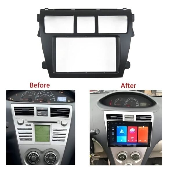 TO-184TF Consola para Toyota Vios 2008-2013 (10.1 Pulgadas, Negro)