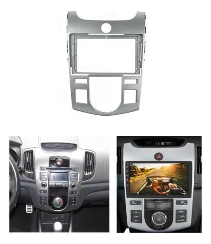 Consola para KIA Forte AC/A Silver 2009 (9 Pulgadas)
