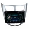 Autoradio + Consola para Hyundai Verna 2010-2014 (9 Pulgadas, con Aire Acondicionado Automático, Color Plata)