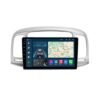 Autoradio + Consola para Hyundai Accent 2009-2012 / Hyundai Verna 2008 (9 Pulgadas, Color Plata)